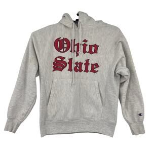 Y2K Champion Ohio State Reverse Weave Hoodie Mens Small Buckeye Old English NCAA
